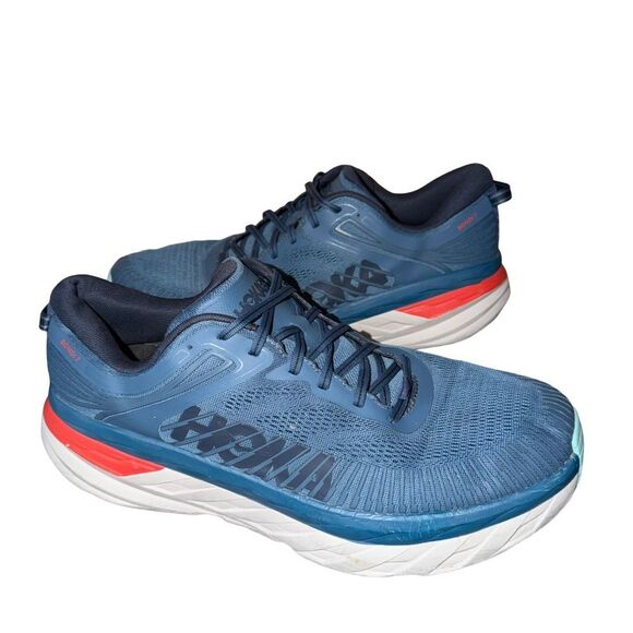 HOKA Bondi 7 Men\'s Blue Running Shoe - Lightweight Cushioning size 13 main image 6